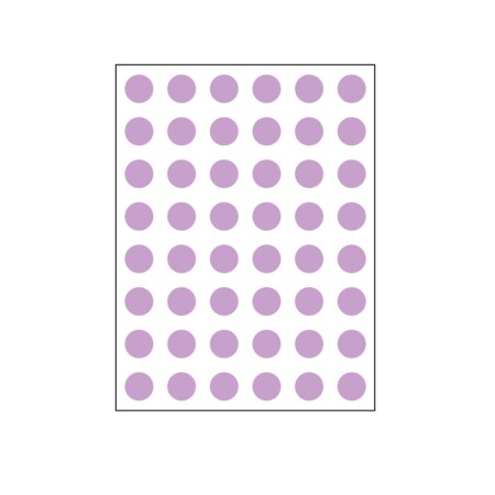 Nevs 1/4" Color Coding Dots Violet - Sheet Form DOT-14M Violet